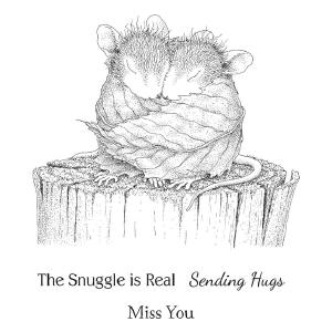 Spellbinders - House-Mouse Winter Collection - Cling Stamp - Snuggle Up Low Cost For Sale