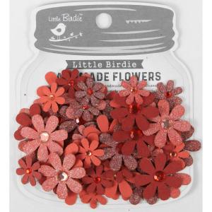 Little Birdie - Sparkle Florettes Paper Flowers - Scarlet Blend Sale With Paypal