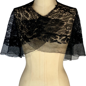 30s/40s Black Net Lace Round Piece For Re-use/upcycle From China For Sale