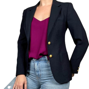 Vintage Navy Blazer Gold Buttons By Capper Happer Clearance Wide Range Of