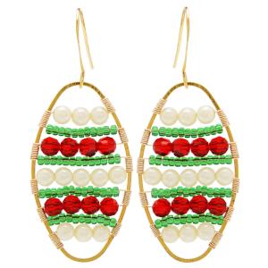 Odyssey Wire Wrapped Earrings in Classic Christmas - Exclusive Beadaholique Jewelry Kit Free Shipping Finishline