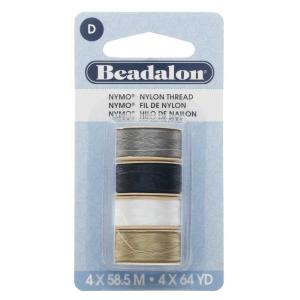 Nymo Nylon Bead Thread Variety Pack, Size D / 0.30mm / .012", Four 64-Yard Spools, Earth Tones Online Cheap Online