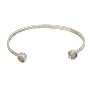 Nunn Design Cuff Bracelet, Circle Bezel 8mm, 1 Bracelet, Antiqued Silver Free Shipping Footlocker Finishline