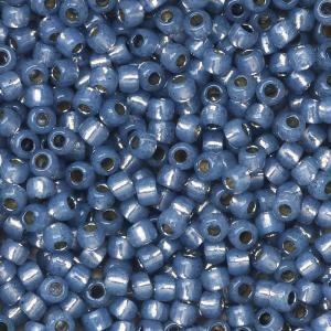 Toho Seed Beads, Round 11/0 #PF2102 'PermaFinish Silver Lined Milky Montana Blue' (8 Grams) Free Shipping Popular