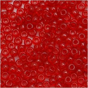 Toho Round Seed Beads 8/0 5C 'Transparent Ruby' 8 Gram Tube Buy Cheap Fashion Style