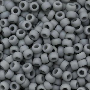Toho Round Seed Beads 8/0 53F 'Opaque Frosted Gray' 8 Gram Tube Free Shipping Huge Surprise