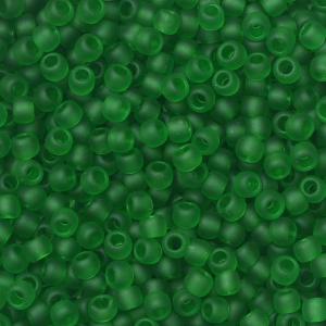 Toho Seed Beads, Round 11/0 #7BF 'Transparent Frosted Grass Green' (8 Grams) Perfect Sale Online