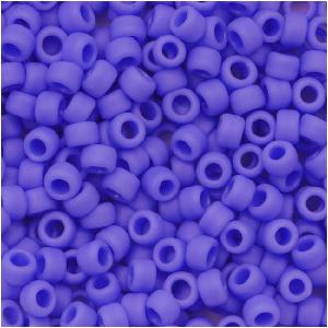 Toho Round Seed Beads 8/0 48LF 'Opaque Frosted Periwinkle' 8 Gram Tube Free Shipping Discounts