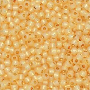 Toho Seed Beads, Round 11/0 #PF2110 'PermaFinish Silver Lined Milky Light Topaz' (8 Grams) Discount Cost