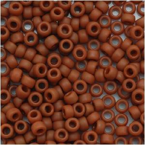 Toho Round Seed Beads 8/0 46LF 'Opaque Frosted Terra Cotta' 8 Gram Tube Genuine Cheap Online