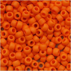 Toho Round Seed Beads 8/0 50AF 'Opaque Frosted Pumpkin' 8 Gram Tube 2025 New Cheap Pice