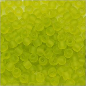 Toho Round Seed Beads 8/0 4F 'Transparent Frosted Lime Green' 8 Gram Tube 2025 Newest Sale Online