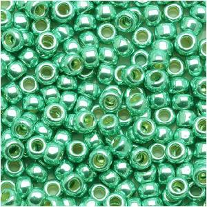 Toho Round Seed Beads 8/0 #PF561 - Permanent Finish Galvanized Green Tea (8g) Amazon Sale Online