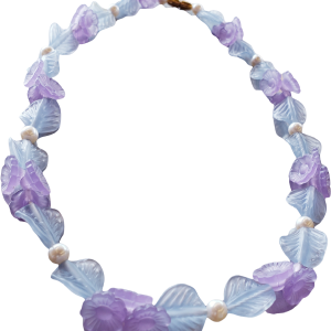 40s/50s Vintage Lucite Lilactransparent Purple Flower Bead By Vintage Discount Collections