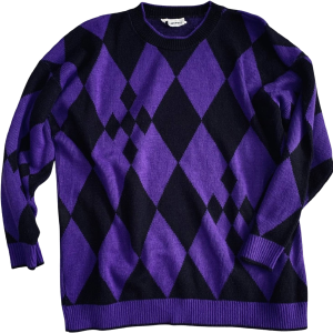 90s Yarnworks Black Purple Diamond Sweater by Yarn Works Footlocker Cheap Online