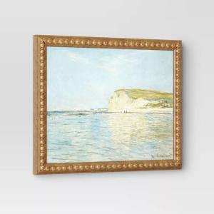 Silent Still Framed Wall Cotton Canvas Board: Polystyrene Gold Frame, Horizontal Landscape Cheap Official