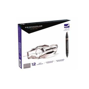 PrismaColor Warm<br>Grey Dual Tip Marker<br>12 Pack 2025 Unisex Online
