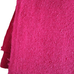 Vintage 80s Red Wool Fabric Cheap Sale Genuine