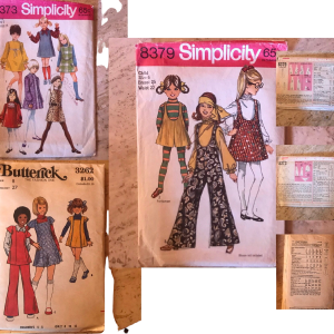 Lot of 3 Vintage 60s-70s Little Girls Outfits Dresses Pants Tops Sewing Patterns Chest 25- 27 Butterick 8373 3262 Simplicity 8379 Cheap For Cheap