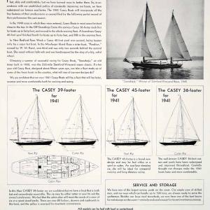 1940 Ad Casey Sailboats 1941 Models Boat Yawl Soerabaja Racing Fairhaven Mass. Free Shipping Online