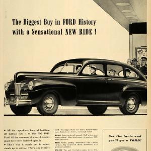 1940 Ad 1941 Model Biggest Buy in Ford History BIG Car - ORIGINAL LF3 Outlet Largest Supplier