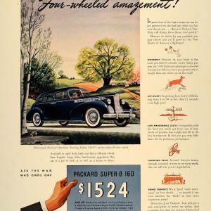 1940 Ad Blue Packard One-Sixty Touring Sedan Car Price - ORIGINAL FT8 Shop Offer Online
