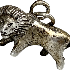80s Sterling Silver 3d Lion Pendant Charm Discount Free Shipping