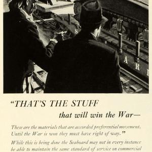 1943 Ad Seaboard Railway Military Trucks Tank WWII Servicemen Uncle Sam FZ5 View For Sale