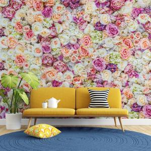 Peonies Flower Pattern Peel and Stick Wall Mural. Wedding Background. #6277 Cheap Get To Buy
