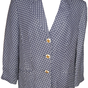 Black and White Polka Dot Blazer Logo Buttons by Louis Feraud Clearance Best Place
