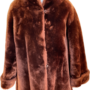 Brown Fur Hook and Eye Closure Jacket by Sibley, Lindsay & Curr Co. Clearance Huge Surprise