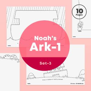 [005] Noah builds the Ark1 - Creative Drawing Pages Printable Free Shipping Genuine