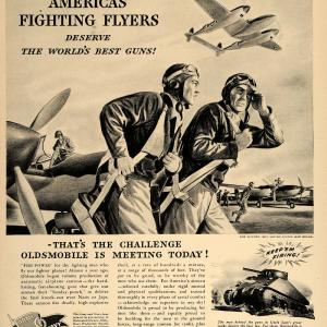 1942 Ad WW II Oldsmobile Fighter Planes Guns Airmen - ORIGINAL ADVERTISING MIX8 Deals Online