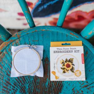 Mini Cross Stitch Embroidery Kit  Sunflower Browse For Sale
