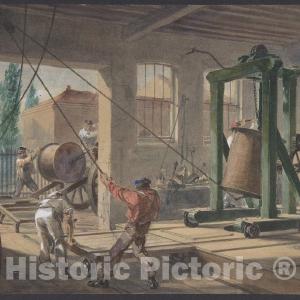 Art Print : The Reels of Gutta-percha Covered Conducting Wire Conveyed into Tanks - Artist: Robert Charles Dudley - Created: 186566 : Vintage Wall Art Cheap Sale Geniue Stockist