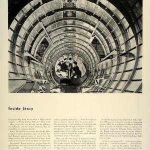 1942 Ad WWII Boeing Flying Fortress Barrel View War Production Airplane FZ4 Clearance Best Seller