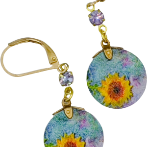 Sunflower Dangles by Cosette Designs Free Shipping Buy