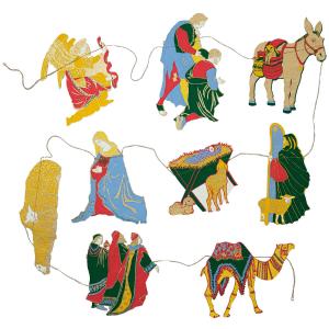 Nativity Paper Garland (3 Metres) by East End Press Cheapest