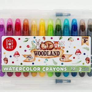 Woodland Watercolor Crayons With 2 Refillable Brushes | Set of 12 Visit New For Sale