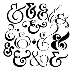 Resizable Word Art Symbols - Ampersands Free Shipping Manchester
