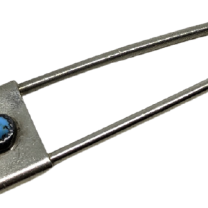 80s Vintage Sterling Turquoise Coral Saftey Pin Brooch By Native American Nicekicks