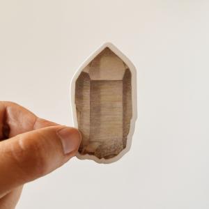 Vintage Clear Quartz Crystal Sticker Huge Surprise For Sale