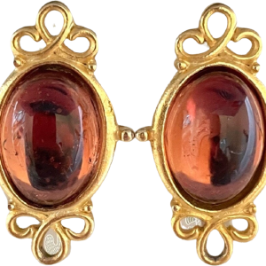 Chic Etruscan Glass Cabochon Matte Gold Earrings Buy Cheap Looking For