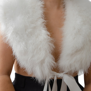 80s White Marabou Feather Shawl Ebay Cheap Pice