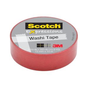 Scotch Expressions Tape C314-RED, .59 in x 393 in (15 mm x 10 m) Red How Much Sale Online