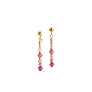Earrings Golden Sphere Shape Mix rose Sale View