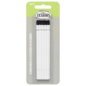 Testors 281212 Square Micro Paint Brush Set, Plastic, 10 Pack Pices For Sale