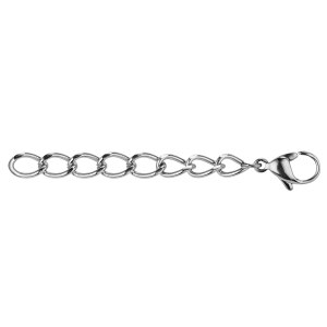 Extension chain with clasp stainless steel silver Free Shipping Discounts