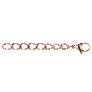 Extension chain with clasp stainless steel rose gold Clearance Best Pices