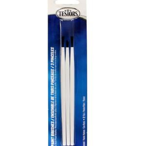 Testor 8704MT 2 Flat 1 Pointed Brush Set Low Cost Cheap Pice